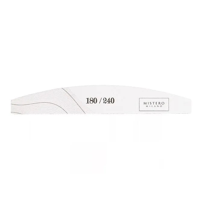 ABA GROUP Nagelvijlen 100/180 Ellipse standaard flamingo, professioneel voor nagels en gelnagels, 50 stuks, grijs, roze