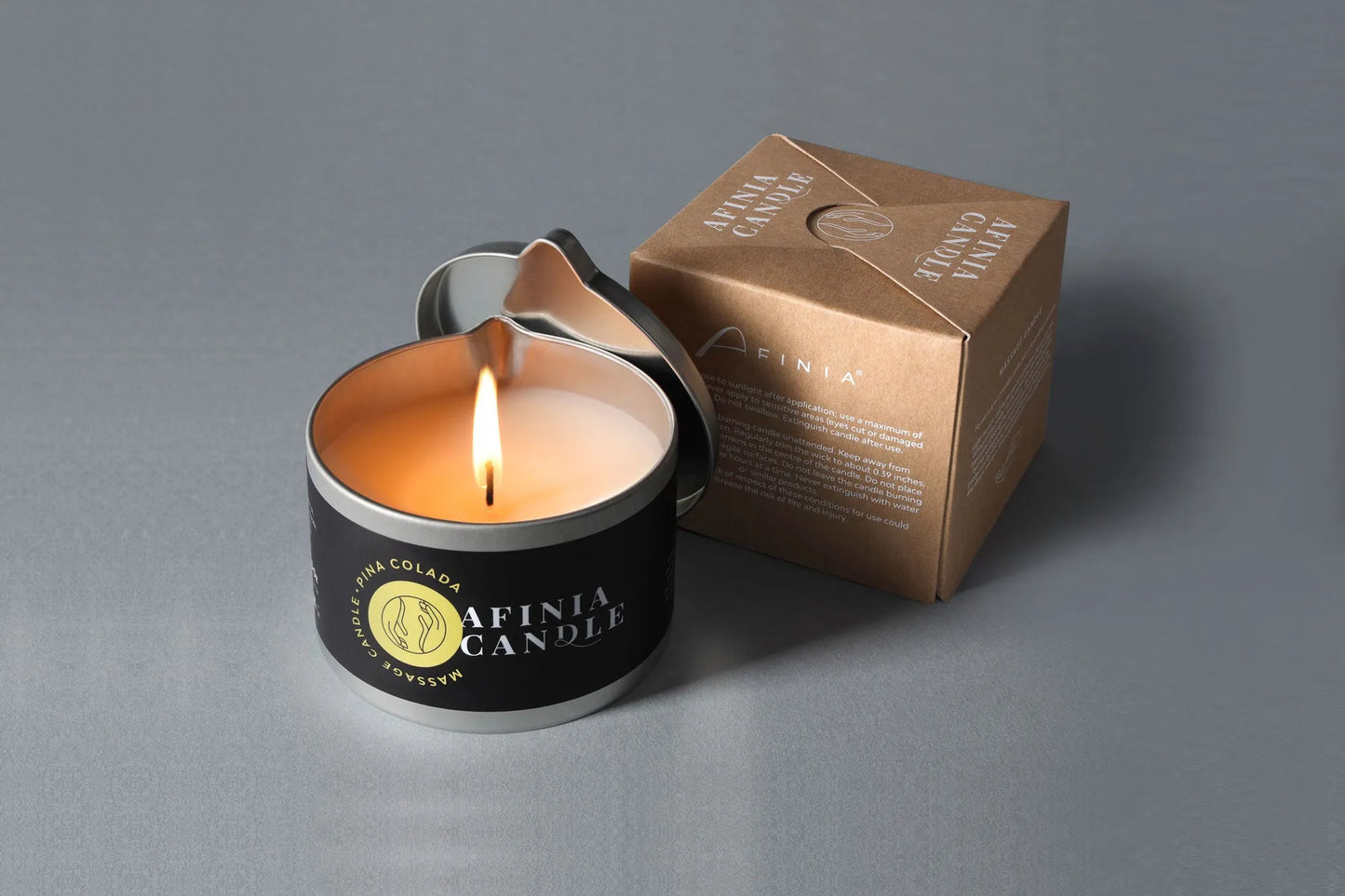 Bougie pour massage des mains