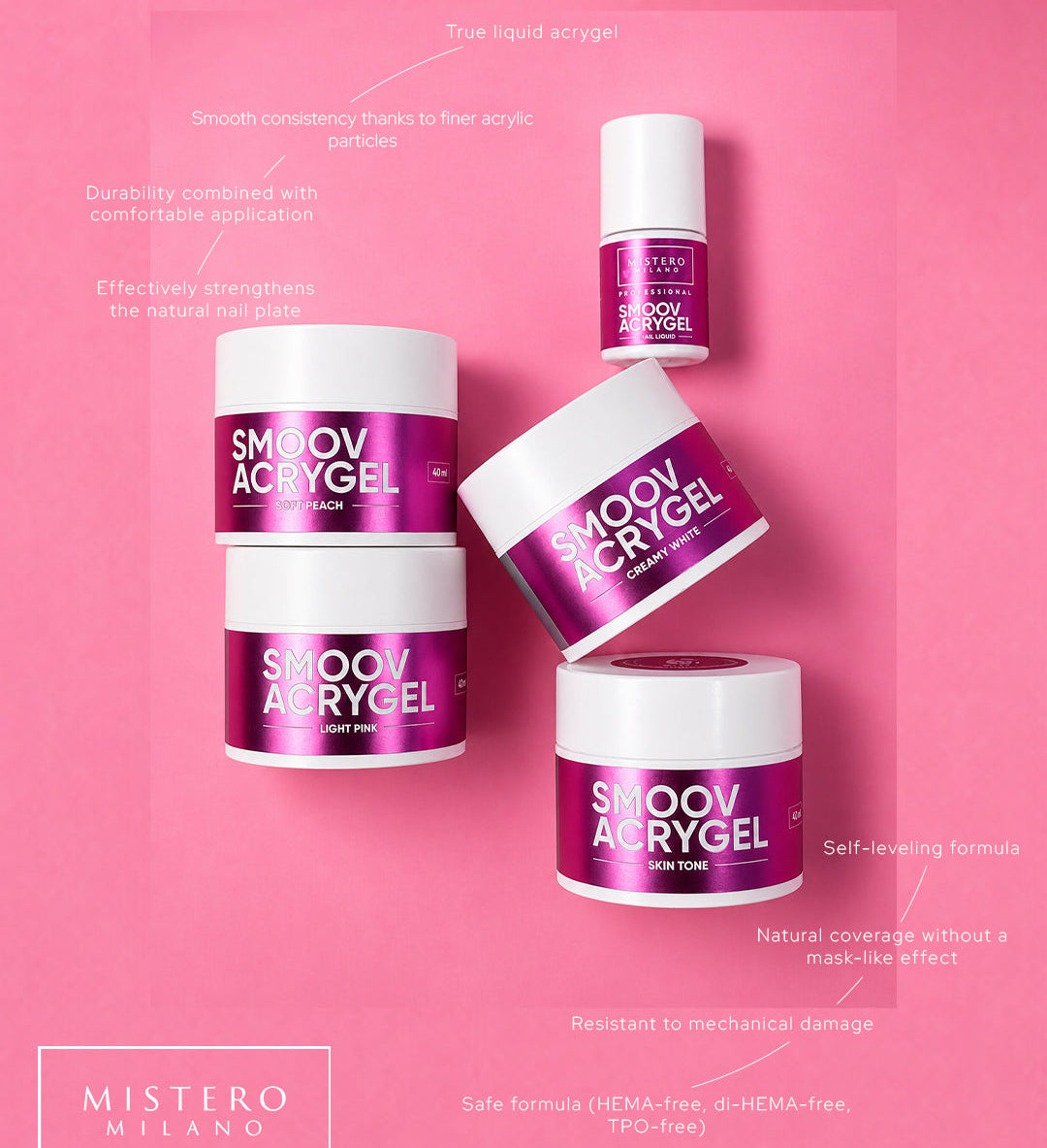 SMOOV Acrylgel blanc crémeux (40ml)