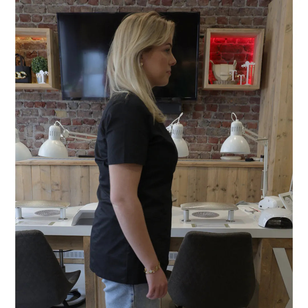 Nail stylist apron / tunic - black