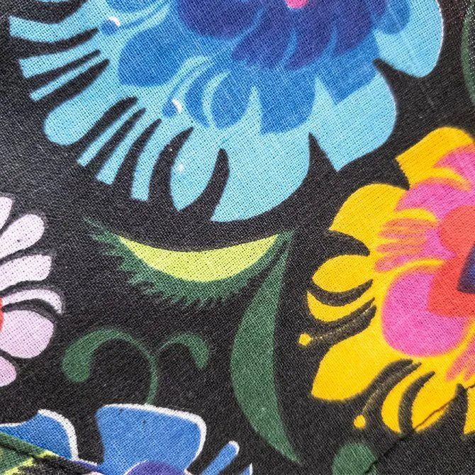 MOUNT MASK coton - fleurs noires
