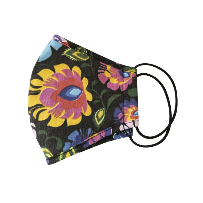 mondmasker herbruikbaar met bloemen motief