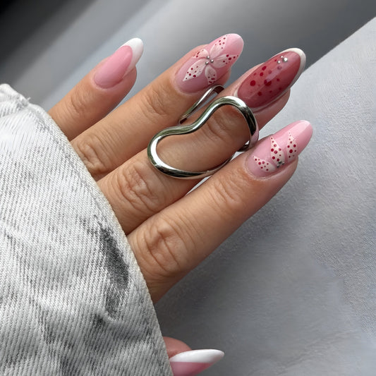 Polka Dot Floral Elegance