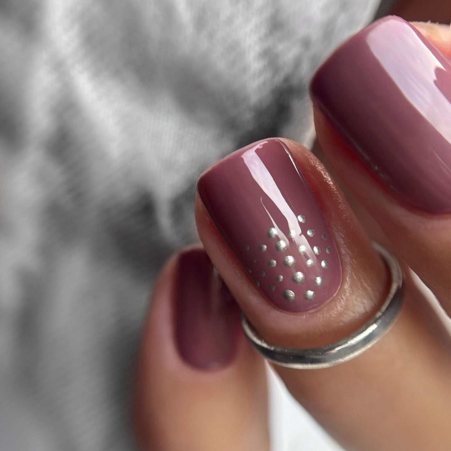 Mystic Mauve & Chrome Dots