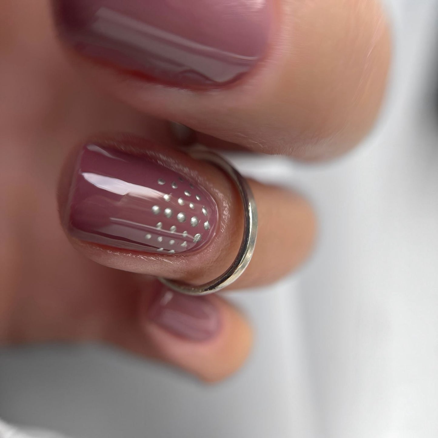 Mystic Mauve & Chrome Dots