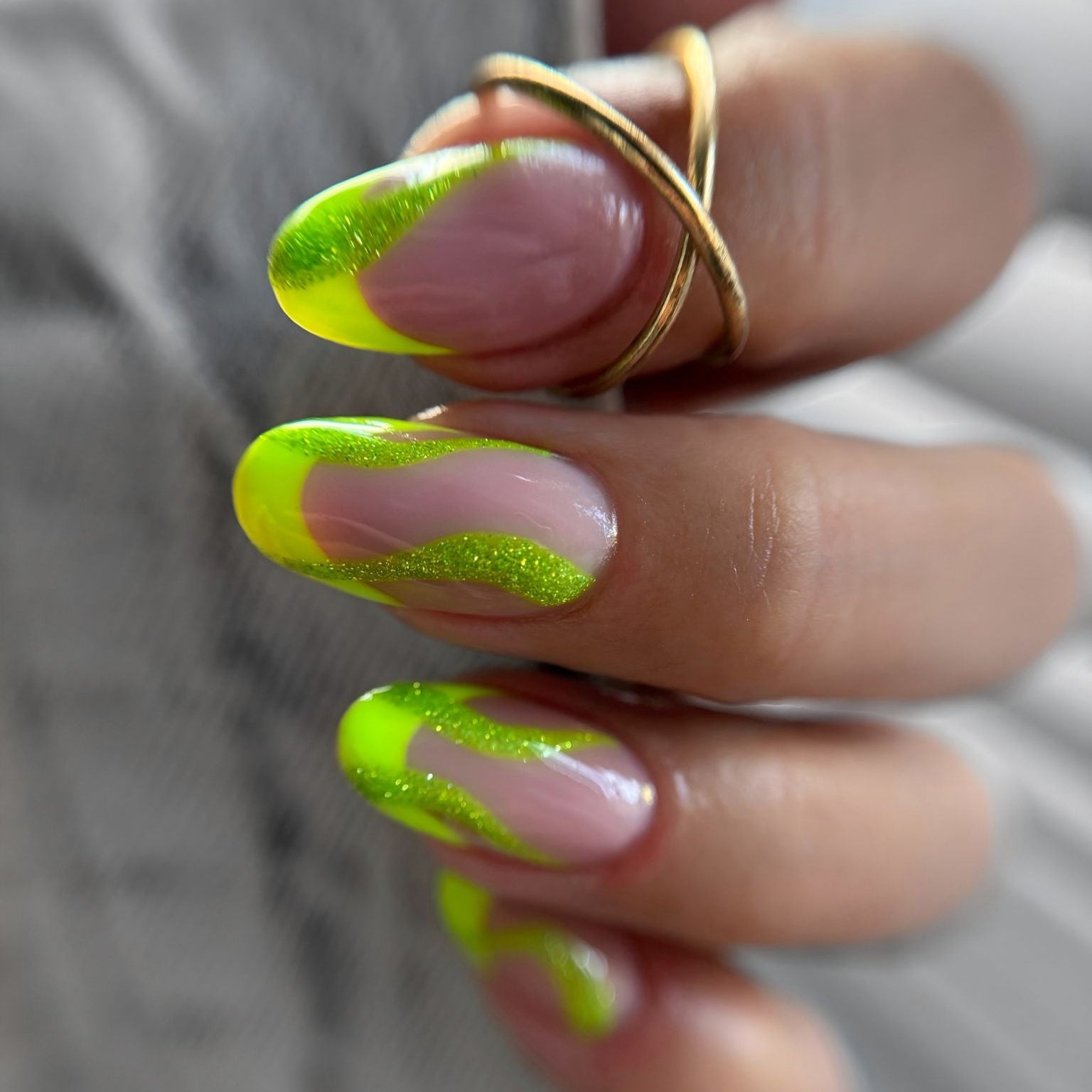 Electric Green Swirls