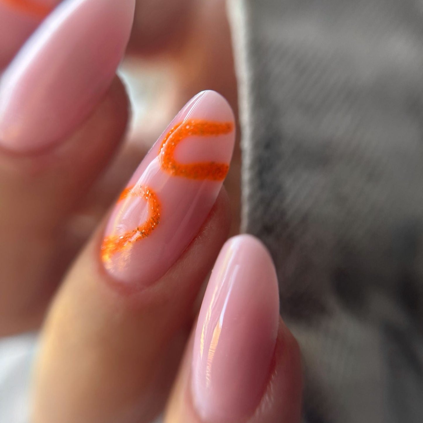 Orange Sparkle Swirls