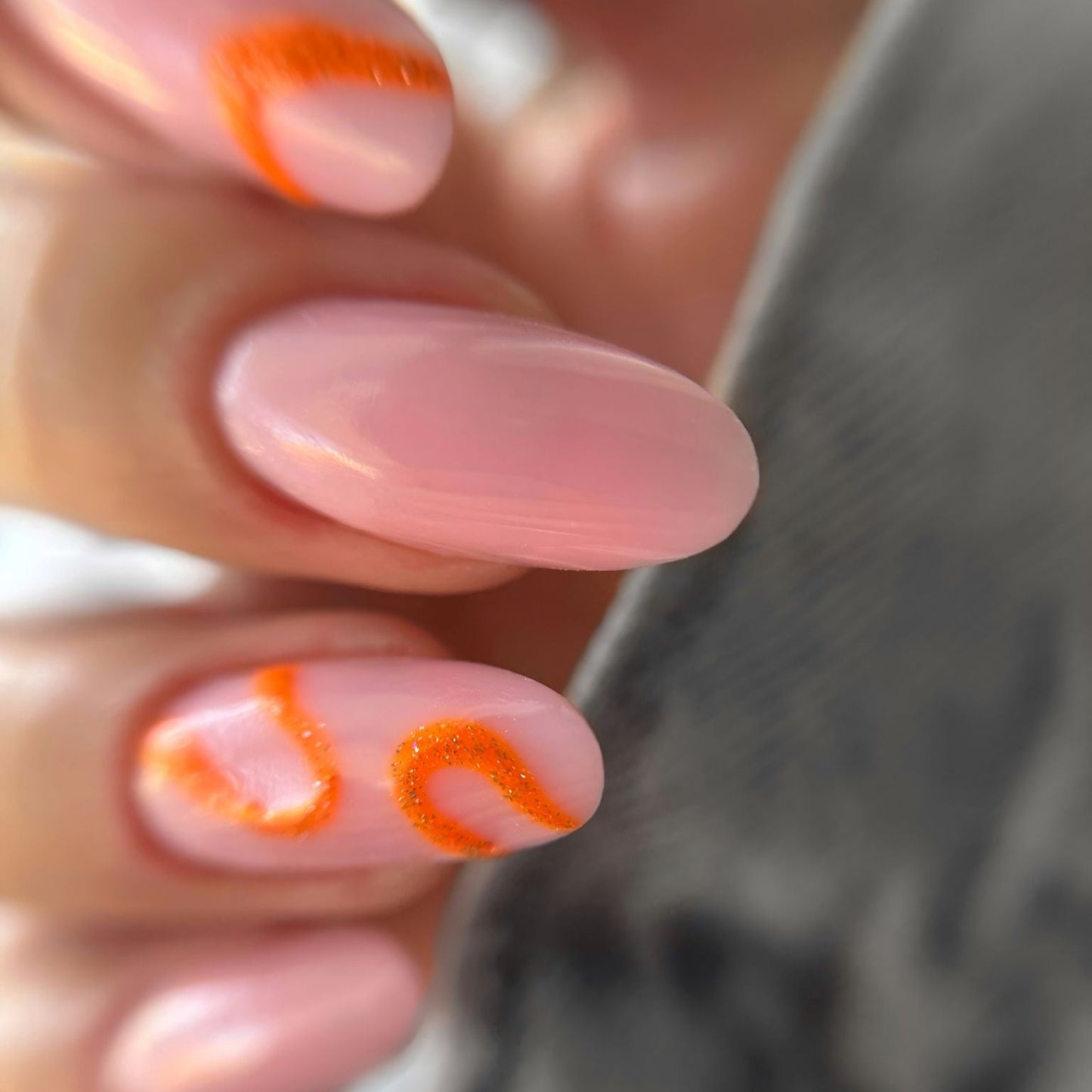 Orange Sparkle Swirls