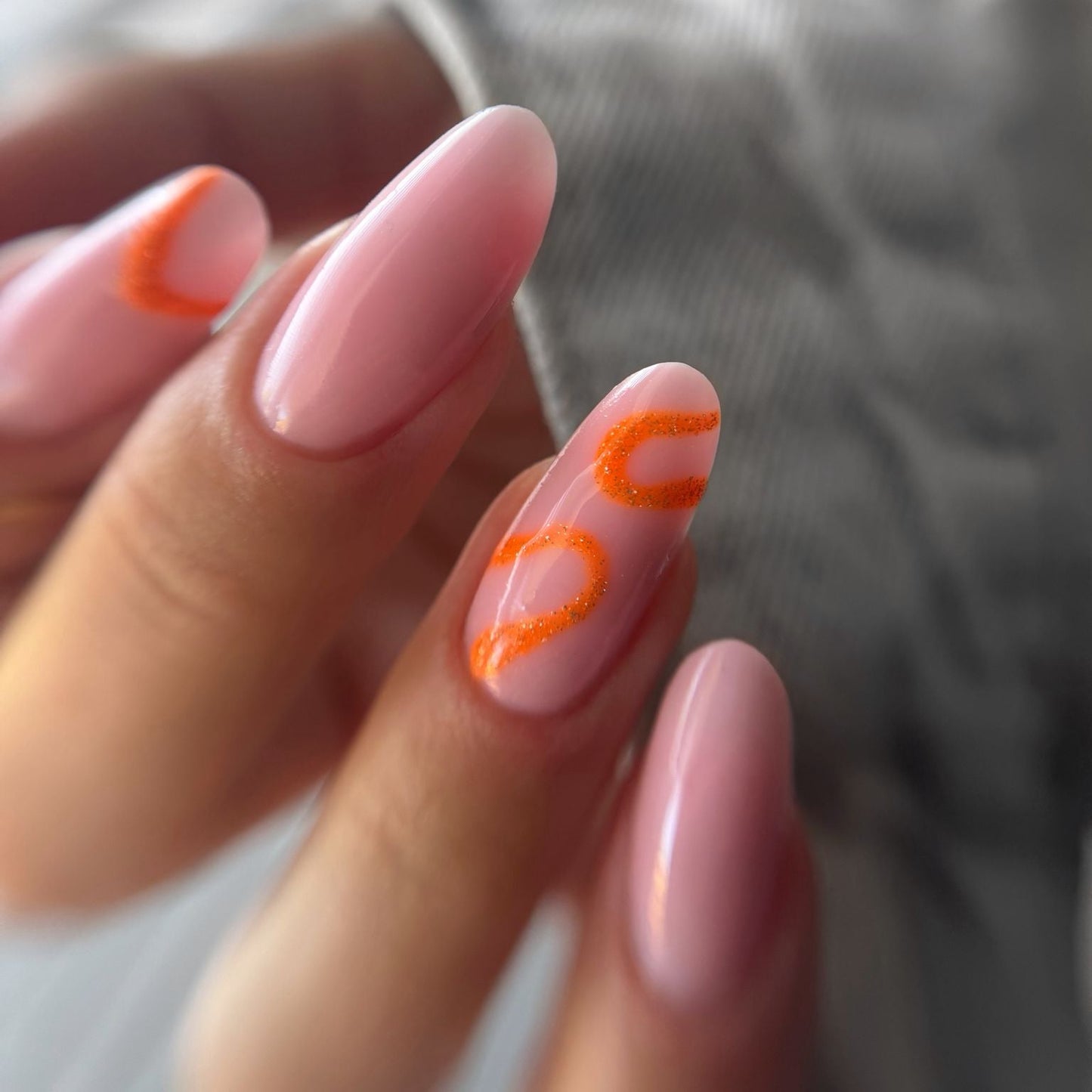 Orange Sparkle Swirls