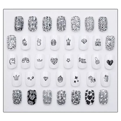 Plaque de stamping - RAINBOWS AND UNICORNS