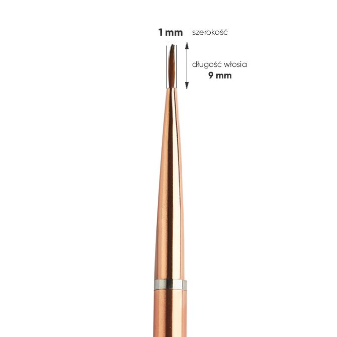 Afmeting borstelharen nail art penseel - 9mm