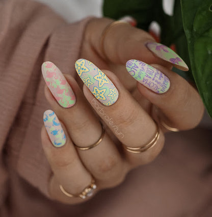 Stamping polish pink - An Orchidea