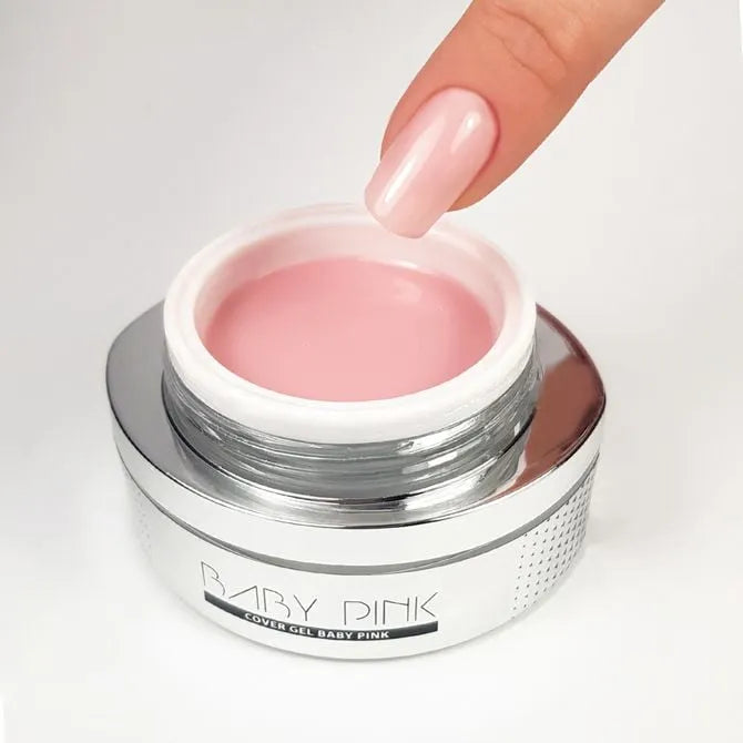 Cover gel baby pink - voorbeeld nagel