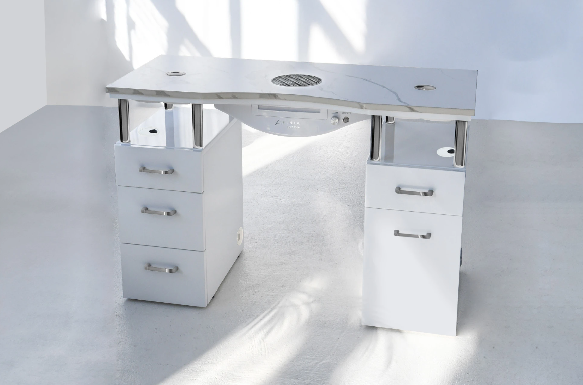 Table de manucure Afinia - Quartz fritté basique