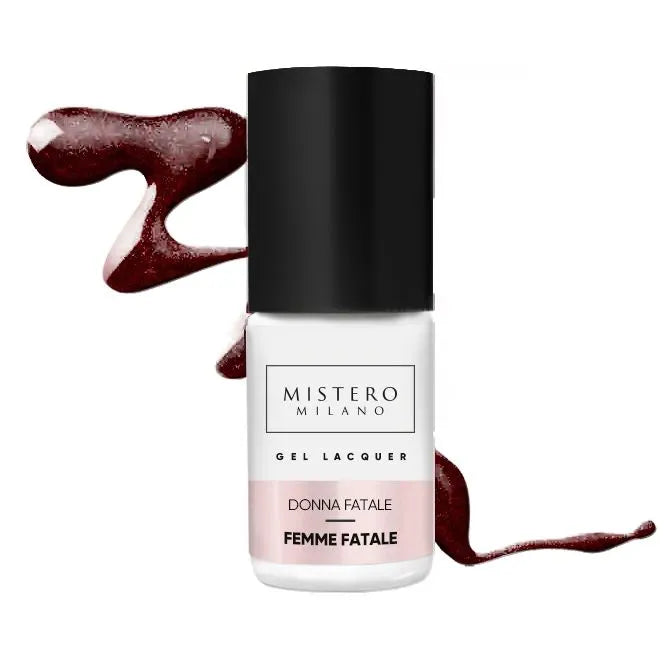 Bruine glitter gellak met rode tinten - Femme fatale - 7ml