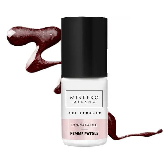 Bruine glitter gellak met rode tinten - Femme fatale - 7ml