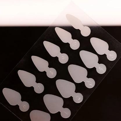 Modèles d'aide pour French manucure courts - Ovale
