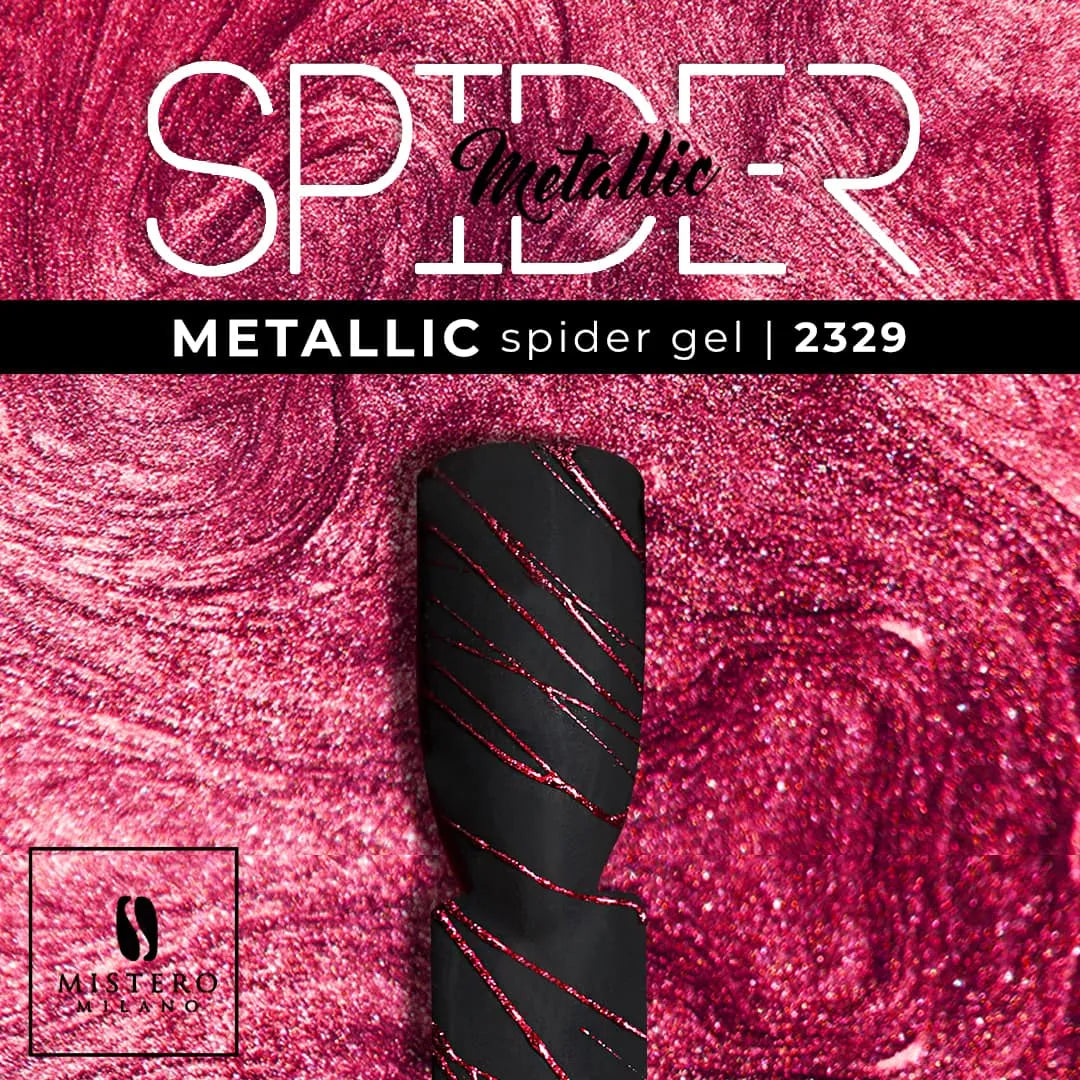 Spider gel metallic cherry. Rode spider gel. Roze spider gel