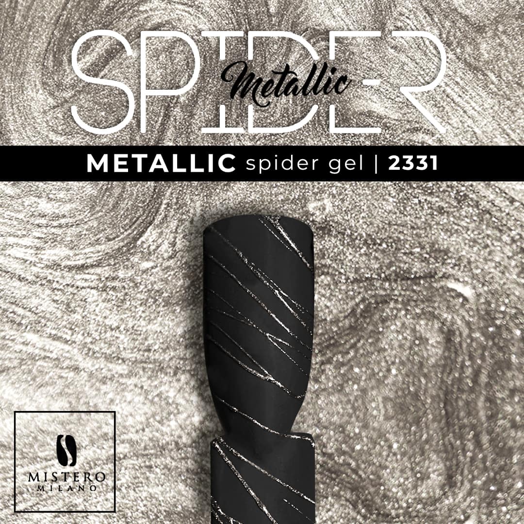 Zilveren spider gel. Spider gel in het grijs van het merk Mistero Milano.