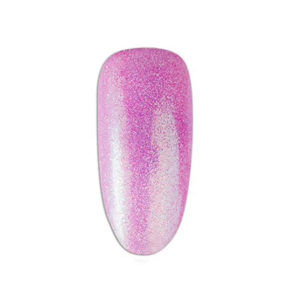 mermaid effect op een roze nagel