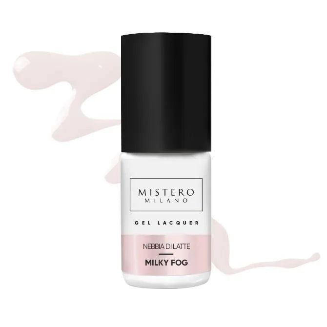 Witte gellak met roze en grijze tinten - Milky fog - 7ml