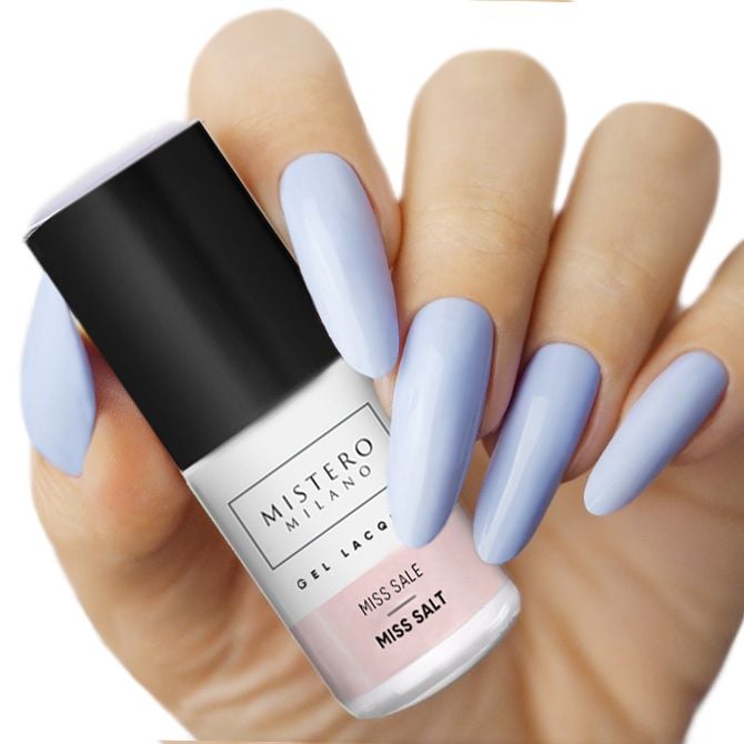 Smoky blauwe gel polish van Mistero Milano