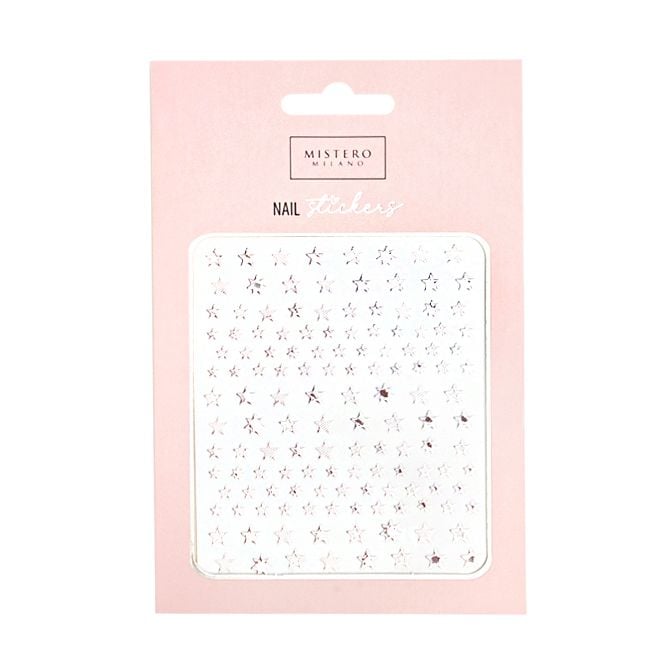 Zilveren nail art stickers - stars - Mistero Milano