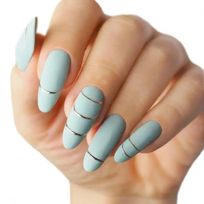 NAIL sticker - Rose gold Elastic Bow