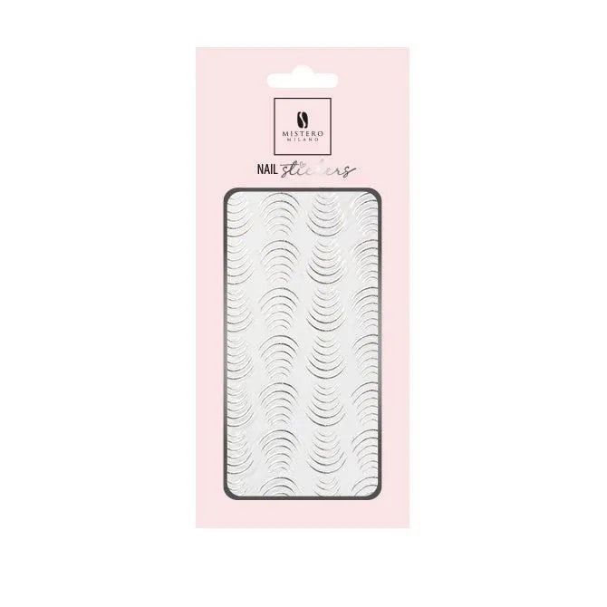 NAIL sticker - Silver Elastic Bow
