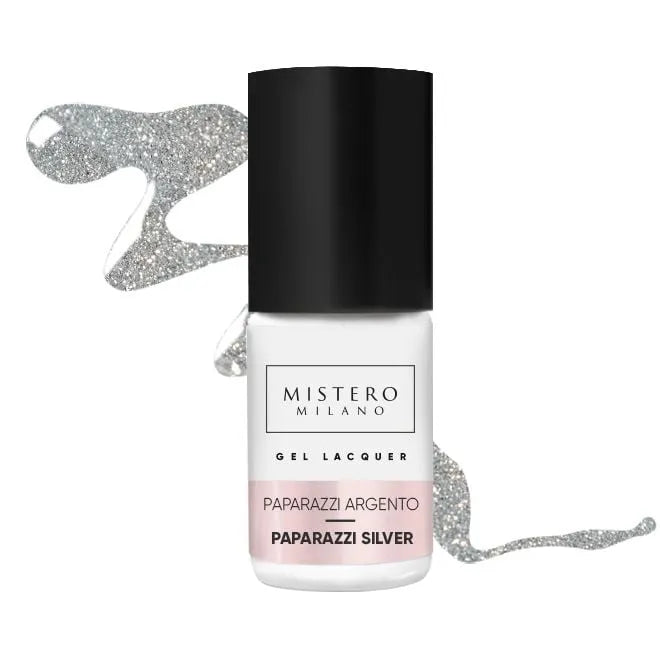 Zilveren glitter gellak - Mistero Milano
