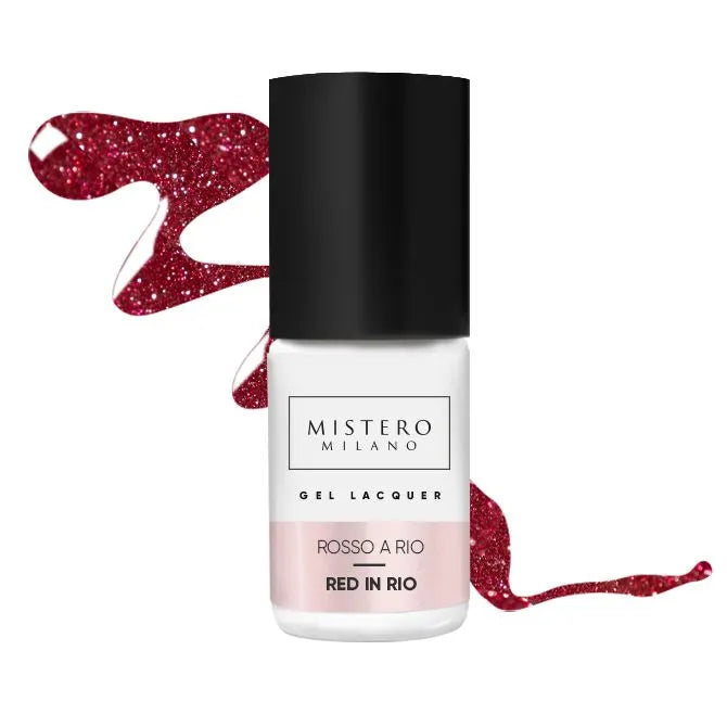 Rode glitter gellak - Mistero Milano