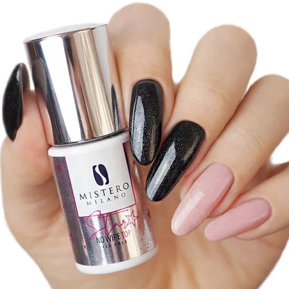 Star ice gold top no wipe - Voorbeeld op nagels - Mistero Milano