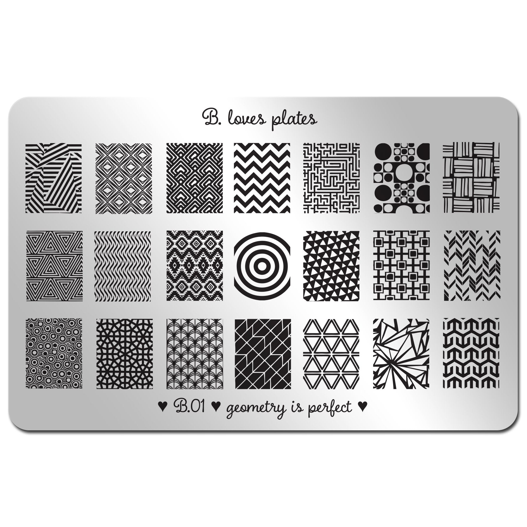 Plaque de stamping - GEOMETRY IS PERFECT