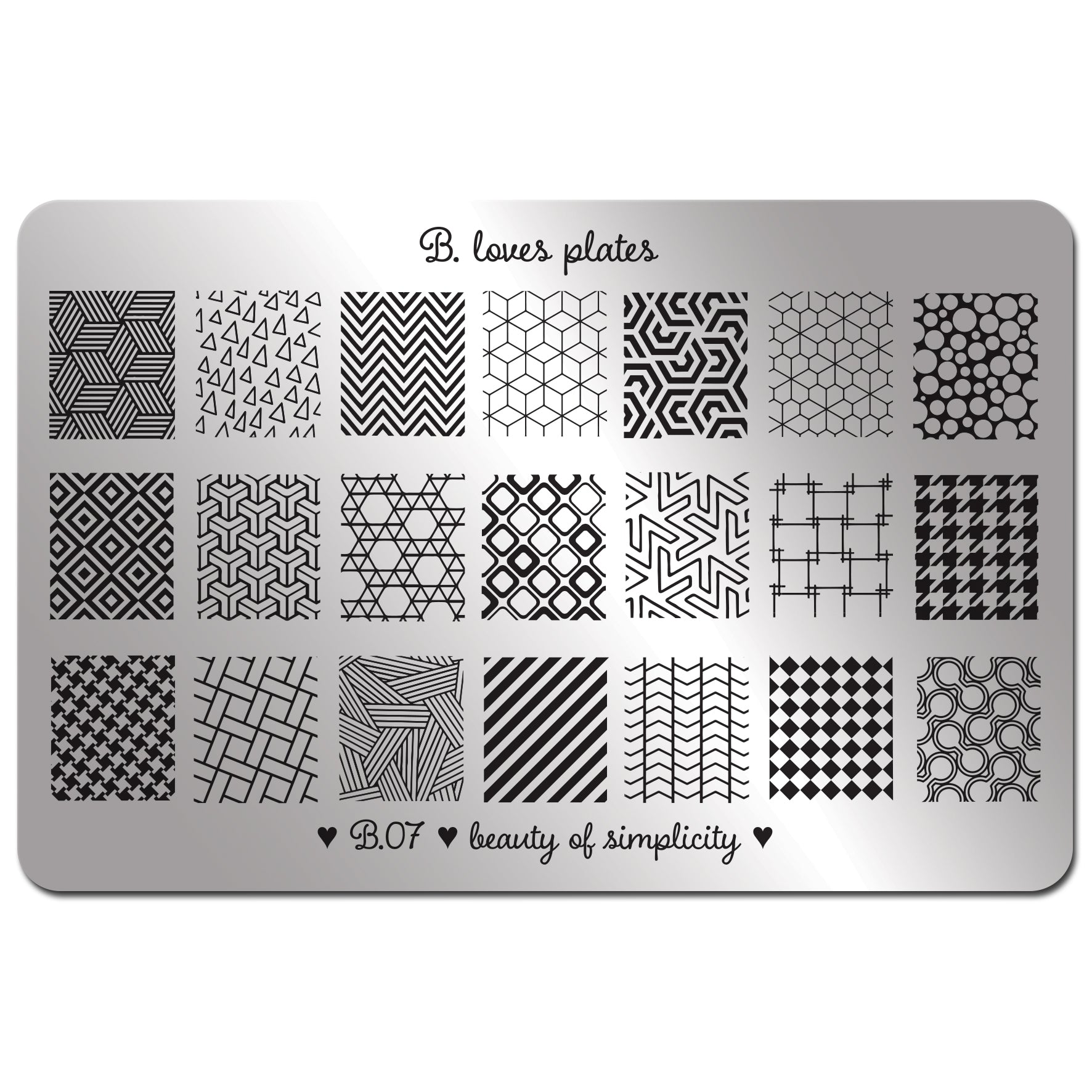 Plaque de stamping - BEAUTY OF SIMPLICITY