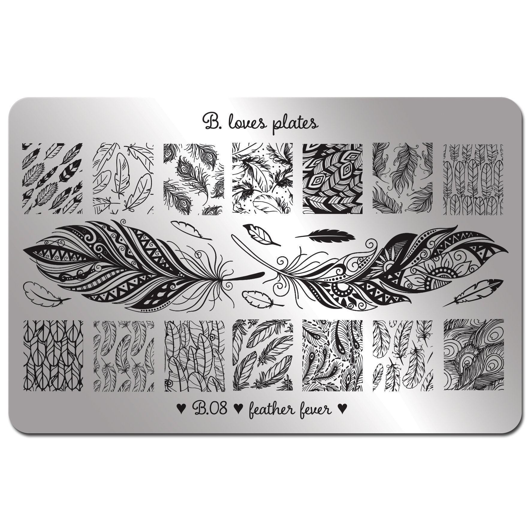 Plaque de stamping - FEATHER FEVER