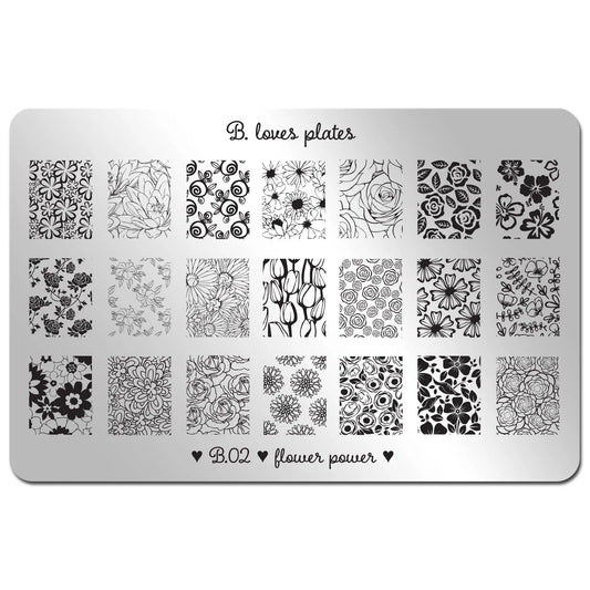 Plaque de stamping - FLOWER POWER
