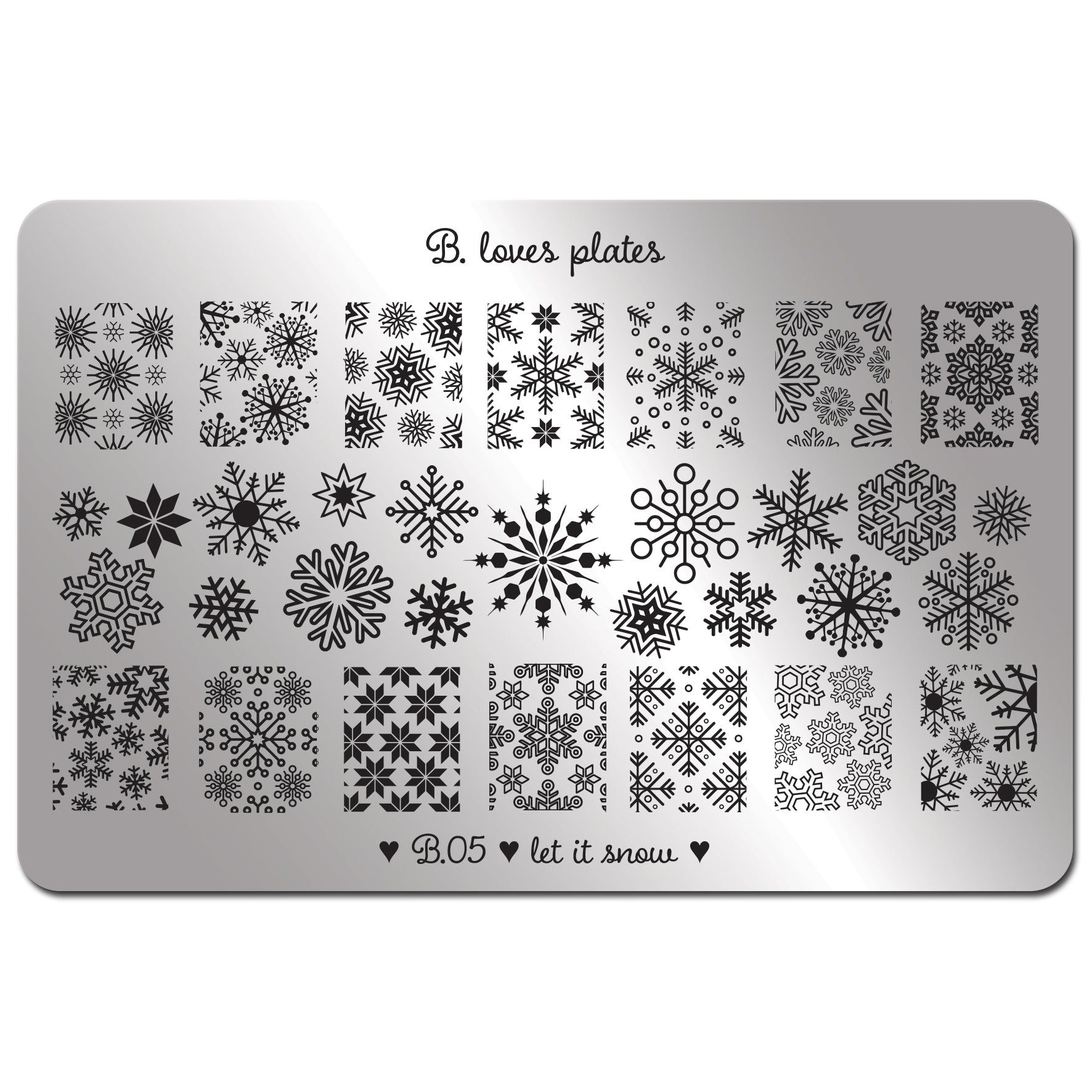 Plaque de stamping - LET IT SNOW