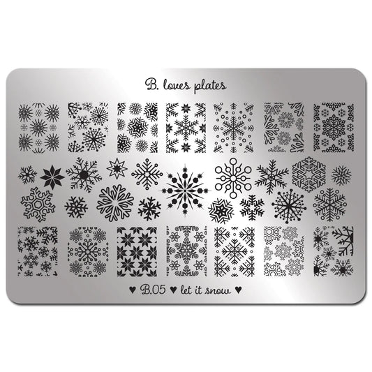 Plaque de stamping - LET IT SNOW