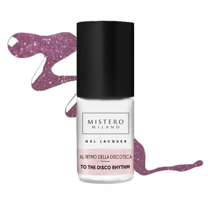 To the disco rhythm - Roze glitter gellak met glitters