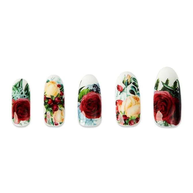 Water decal - roses - voorbeeld op nagels