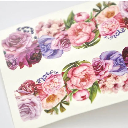 Water decal - violet peony