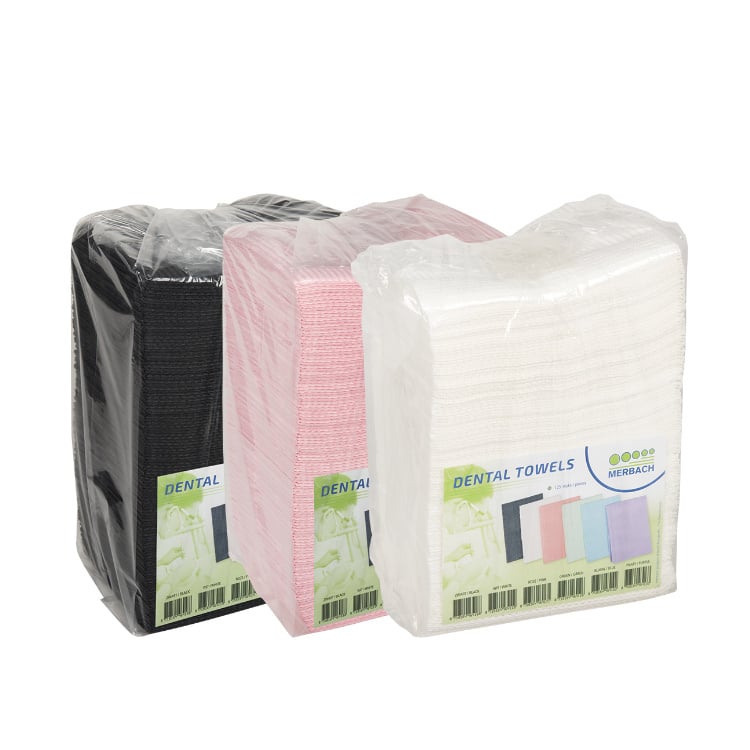 Dental towel Merbach, de drie verschillende kleuren