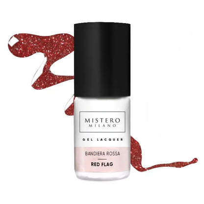Rode glitter gellak - Red Flag